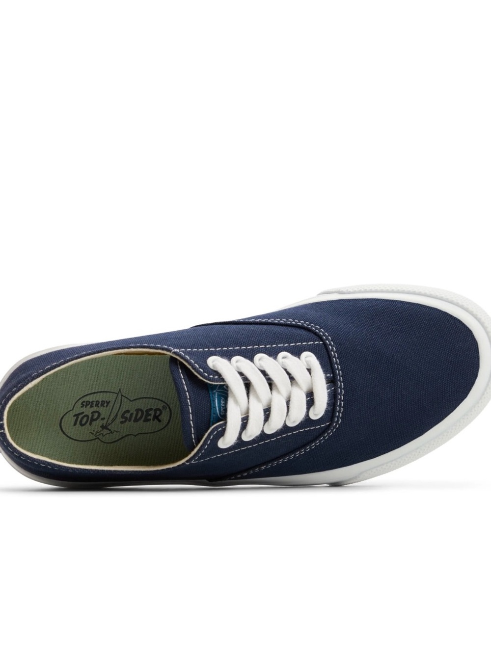 Sperry Navy Canvas Top-Sider with White Laces men's 7.5 women's 9